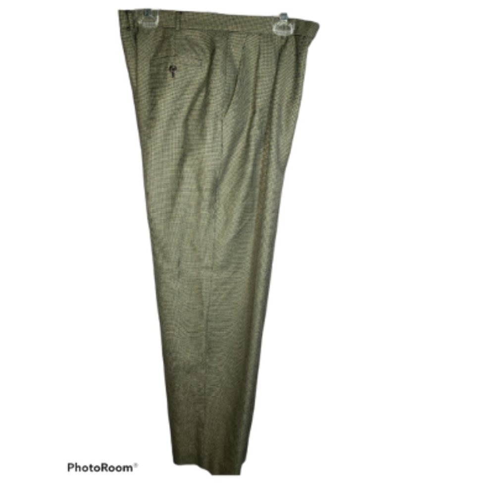 EVAN PICONE - Green & Black Patterned Fully Lined Dress Slacks Plus Size 16